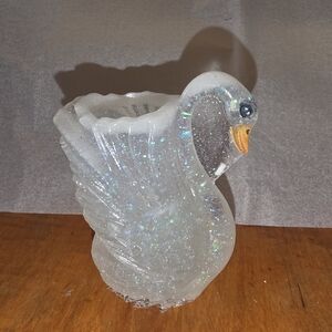 Resin Swan Pencil Holder Or Mini Vase Petite And Sweet